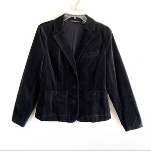 Eddie Bauer velvet velour patch elbow blazer